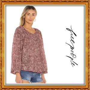 NWT | Free People We The Free Cool Meadow Printed Blouse